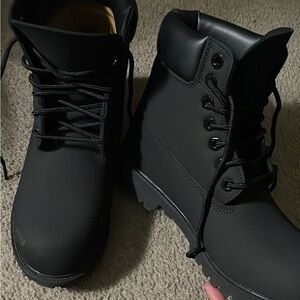 Timberland Mens Matte Black Combat Boots